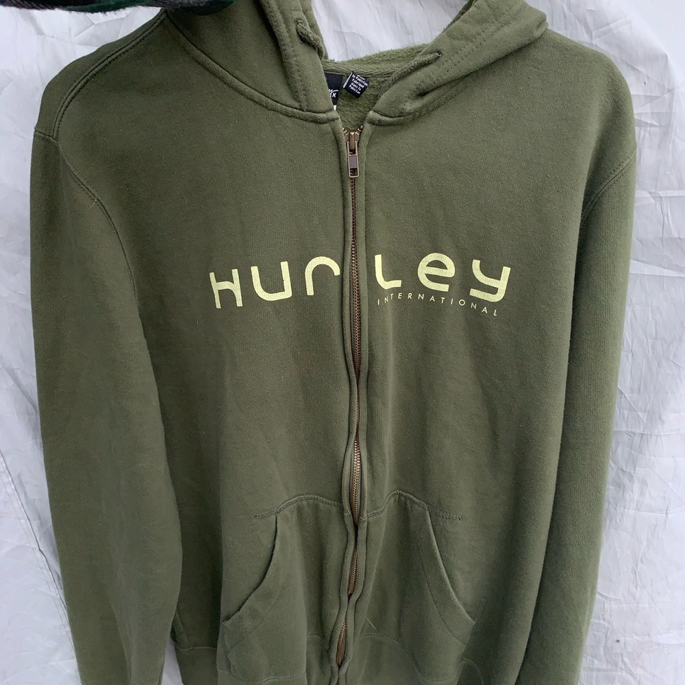 Hurley Olive Green zip up jacket